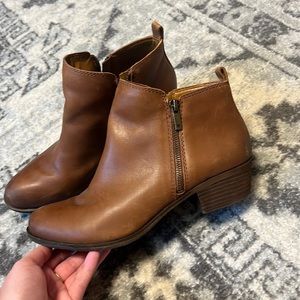 Lucky Brand Brown Leather Bootie